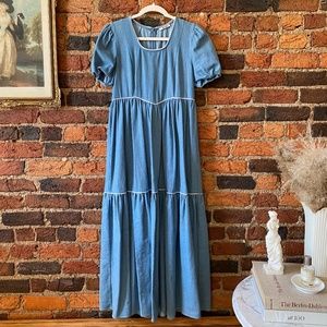 BATSHEVA denim maxi dress